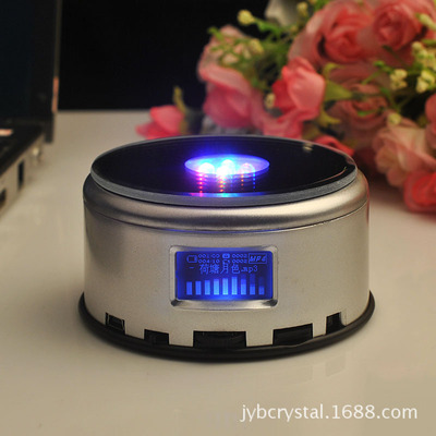 3d水晶内雕灯座led七彩发光底座灯座 水晶工艺品礼品旋转灯座|ru
