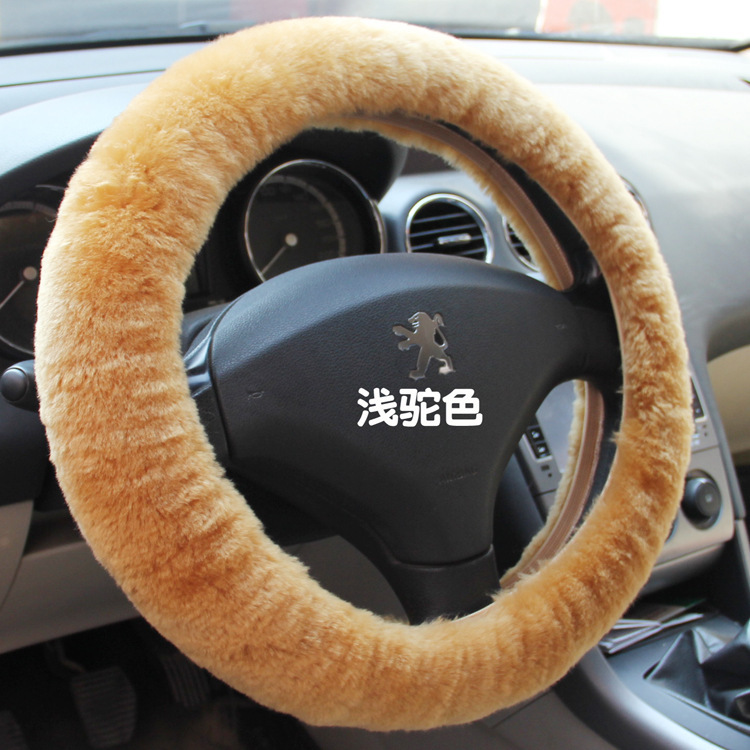 Manufactor wholesale new pattern Pure wool Steering wheel cover Fur integrated handle grip Sheep velvet automobile handle grip Hairfalling
