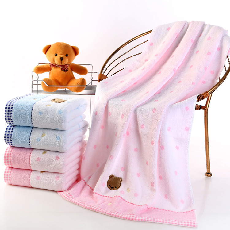 pure cotton Cartoon Bear Bath towel Manufactor Direct selling Gao Yang Bath towel wholesale gift gift Bath towel Can be embroidered with the word