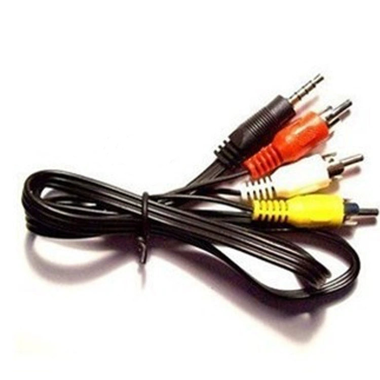 3.5 Gongtou Rotary 3 Lotus Head Gong Line Audio Video 1 points 3AV Line TV Output One Divisions Three Lotus Line