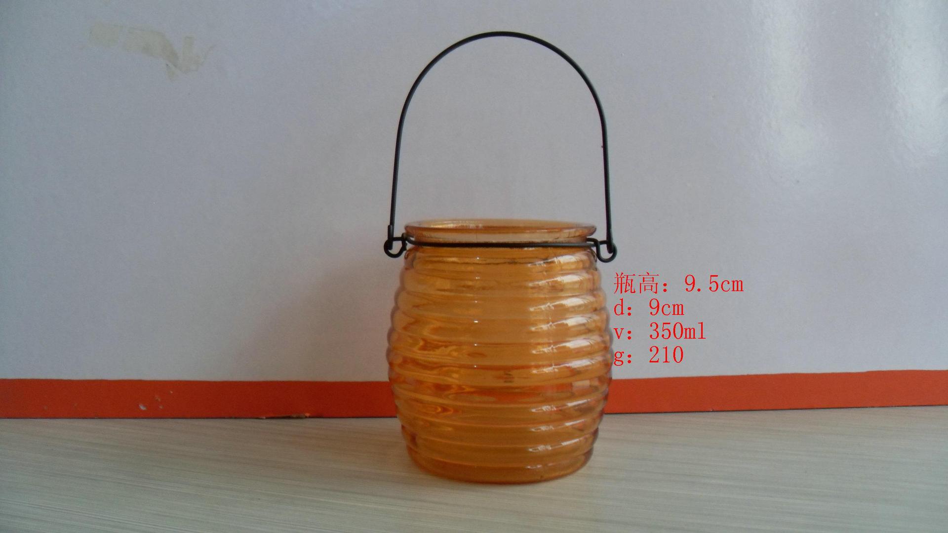 玻璃烛台 螺丝烛台 水培植物吊瓶 钢丝吊环玻璃烛台 悬挂花篮吊瓶