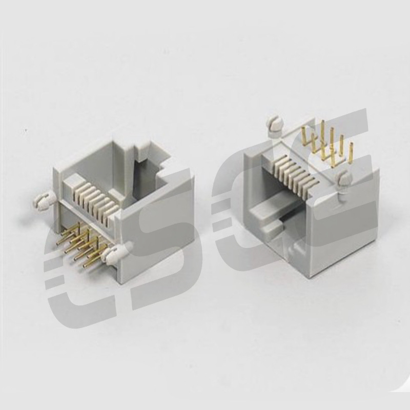 供应PCB插座 RJ插座 UK插座5521 8P带线插座 超五类超六类模块