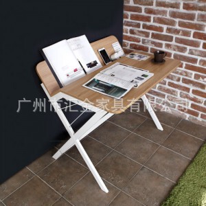New Steel Wood Structure Casual Desk X-shaped Table Frame Study Table Notebook Table Small Computer Desk New Steel Wood Structure Casual Desk X-shaped Table Frame Study Table Notebook Table Small Computer Desk