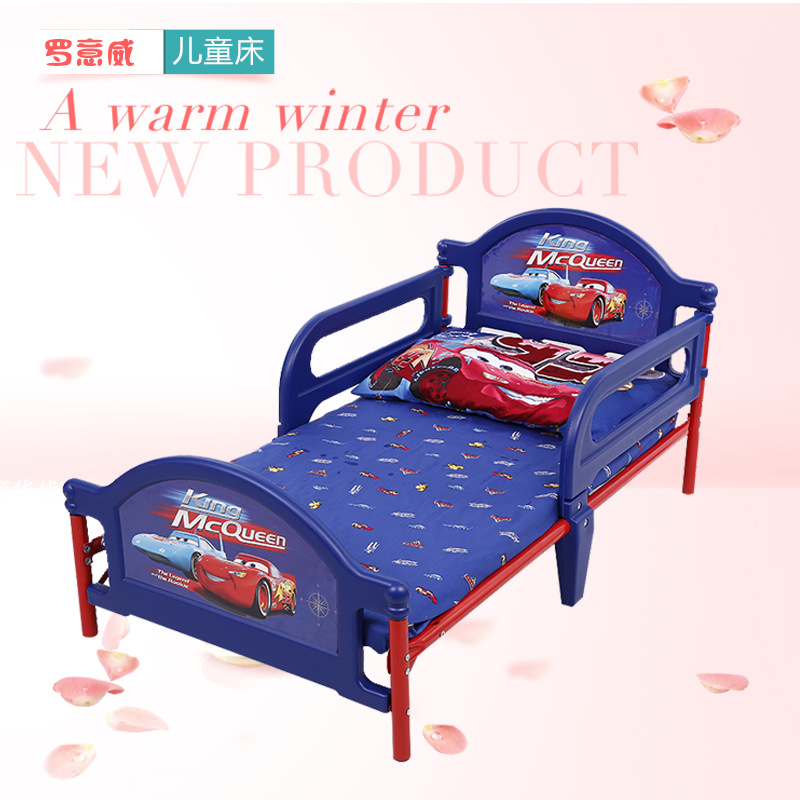 Factory directly supply fence children's bed Korean cute children's small iron bed plastic guardrails in the kindergarten bed baby bed
