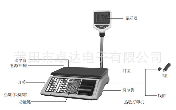 Barcode label printing AES6kg/1g Hanxian non -dry glue bulk scales…