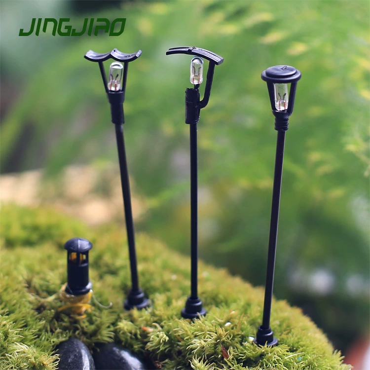 菁娇 Moss micro-landscape simulation mini street lamp with billboard garden lamp ground lamp material DIY decoration
