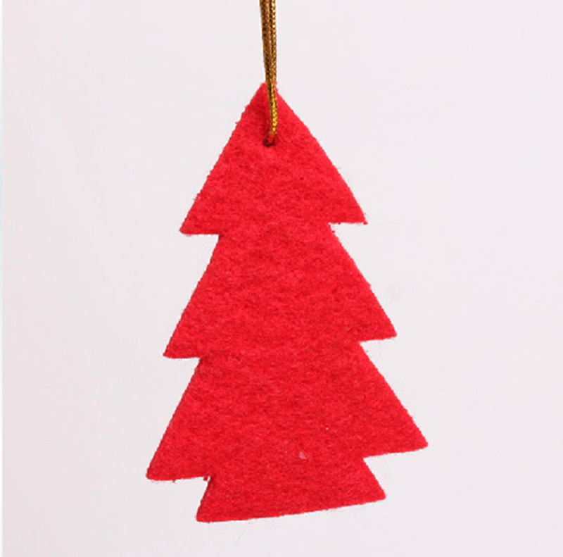 批发定做圣诞礼品毛毡挂件 手工艺品松树型精品挂件|ms