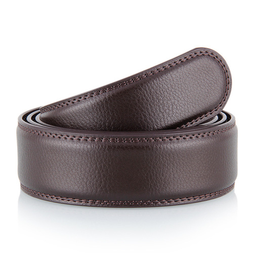 Men's 3.5CM two-layer leather belt body men's belt automatic buckle headless cowhide strip manufacturer wholesale