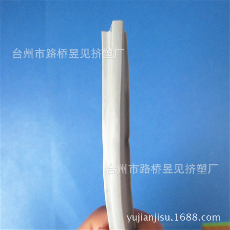 Tiras de sellado de PVC blancas, tiras de plástico suave con forma, tiras de borde/borde protector de plástico suave de PVC.