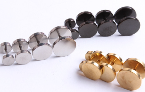 Fashion Round Stainless Steel Ear Studs 1 Piece