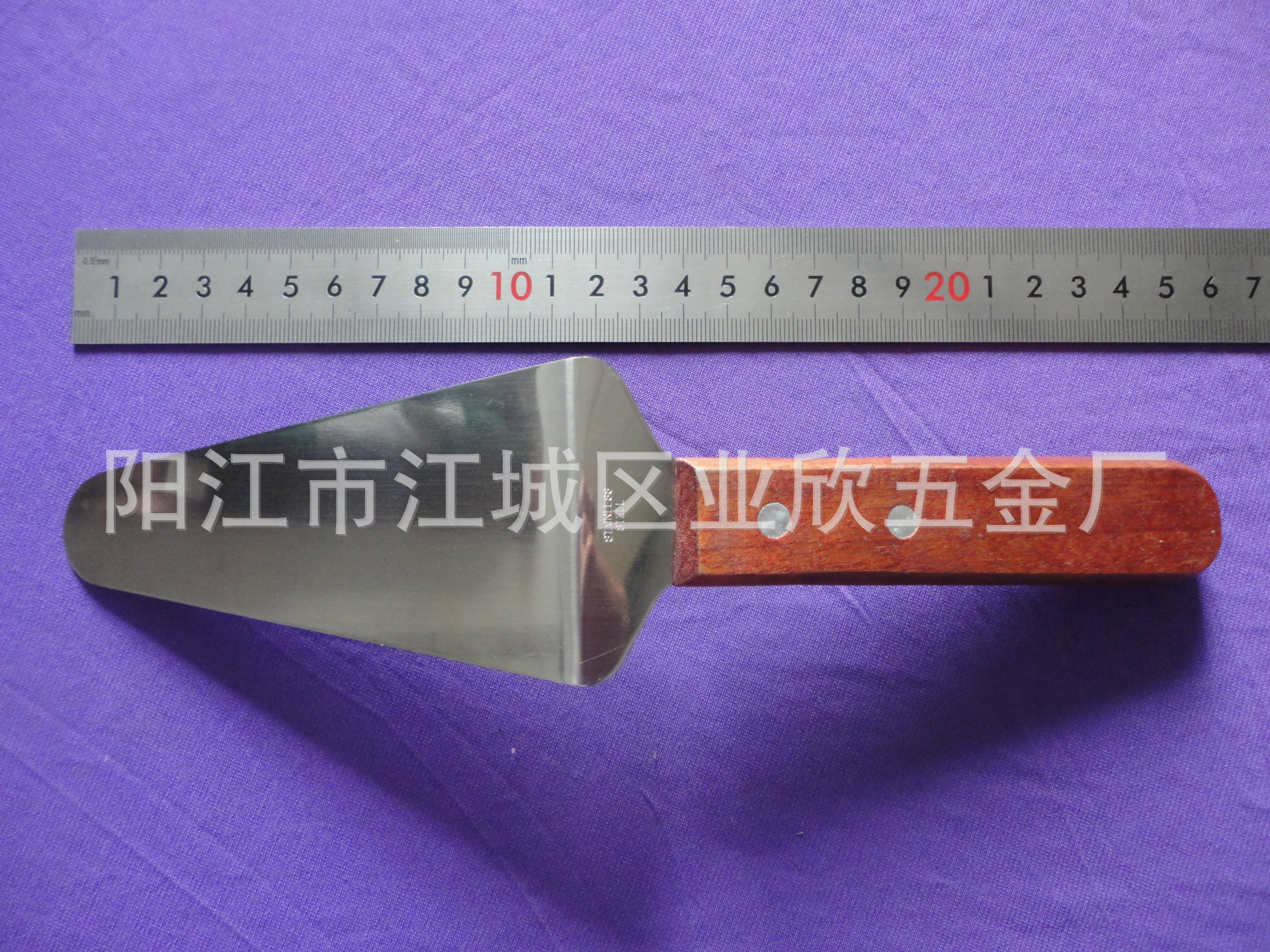 阳江工厂现货420不锈钢镜面三角铲披萨铲烘焙工具蛋糕铲详情29