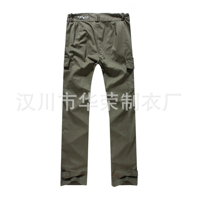 Spring Red Eagle Base pure cotton Quick drying pants Army green Training clothes outdoors Fishing suit Expand Casual pants One