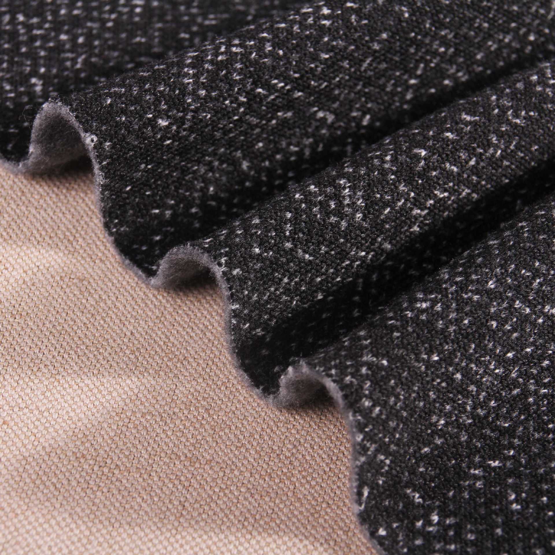 厂家直供 全涤印花粗针绒布 双色粗针面料 秋冬服装家纺面料