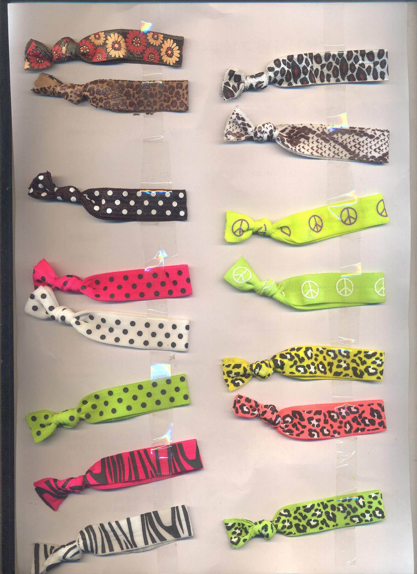 厂家供应印刷打结发带发饰 发绳及弹力绳