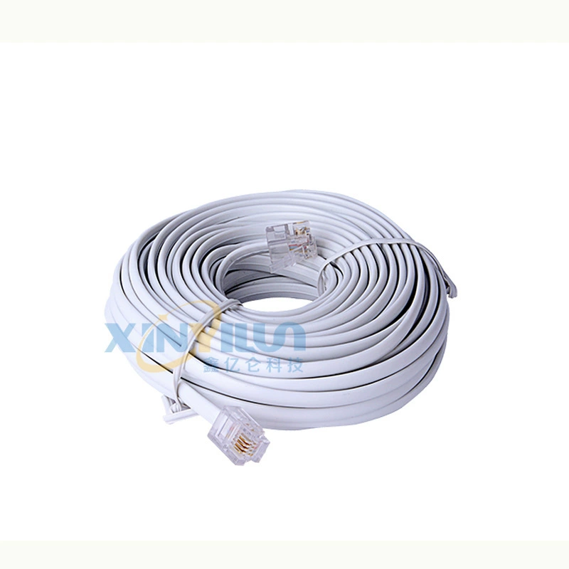 Четырехжильная телефонная линия 6P4C телефонный удлинитель American RJ11 White 6 м около 20 футов