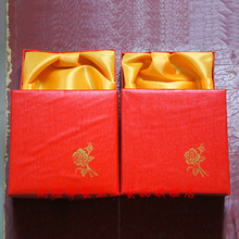 红色方形纸盒包装盒玉 一枝花手镯子 玫瑰花手链纸质盒简易包装盒