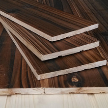 厂家促销杉木深色碳化板装饰面板材吊顶贴面背景装饰板门头