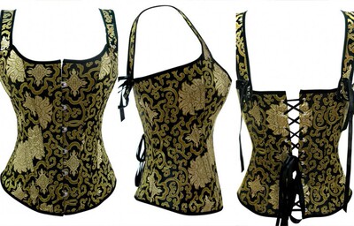 corset sexy Europe and America Foreign trade wholesale high-grade Ladies Printed court Vest Corset interest Recoil underwear