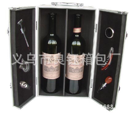 厂家供应义乌酒盒 密度板双支酒盒 高档酒水包装盒 酒箱 礼品盒