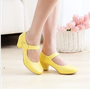 Плюс размер 40/41/42/43 красивые красочные низкий каблук Женская обувь JGB2014N000526