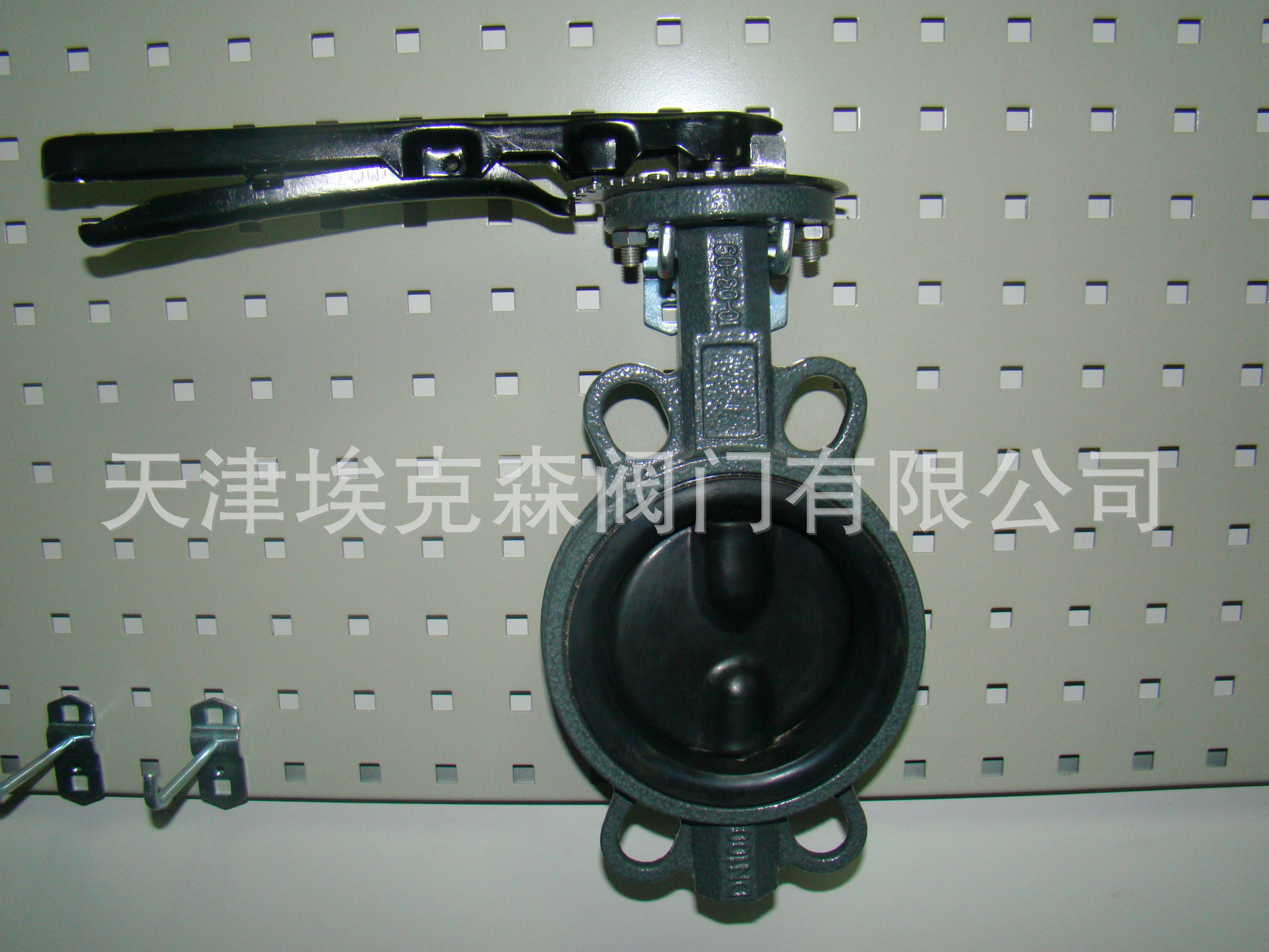 天津厂家直供 D71J手柄对夹蝶阀衬胶板 软密封蝶阀