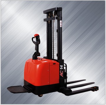 1 2 3吨批发全电动宽支腿堆高车，全自动托盘升高车，电瓶堆高车