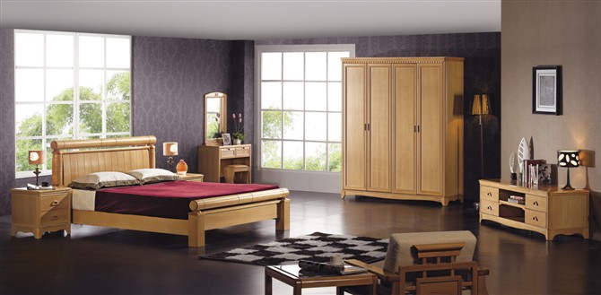 实木床外贸原单成人双人1.5*2.001.8*2.00实木床厂家直销