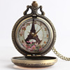 Big glossy fashionable bronze pocket watch suitable for men and women, wholesale