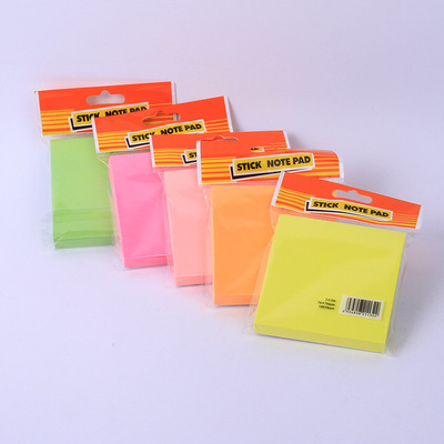Manufactor goods in stock student to work in an office Fluorescent paper series square autohesion Sticky n stickers Colorful colour Comments posted