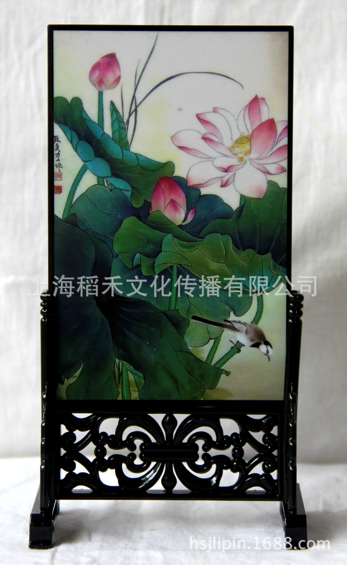 小台屏 六月花神 背面