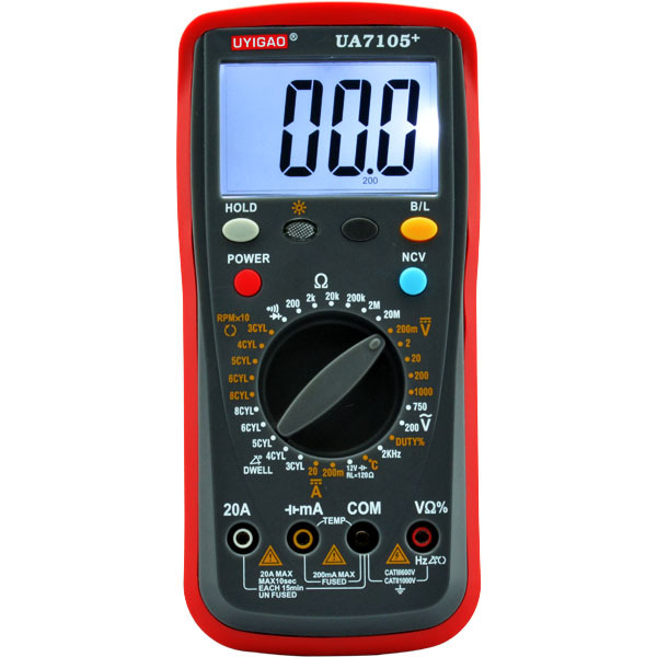 Genuine gifted high- UA7105 +number Automotive Multimeter With backlight Frequency can be measured/temperature