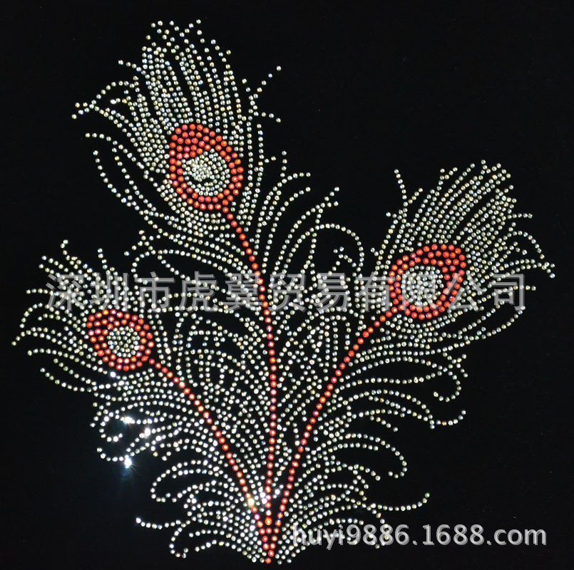 Manufactor Supplying Explosive money Feather Flower Hot map Hot stamping design Proofing Vamp Hot map/Heat transfer heat transfer