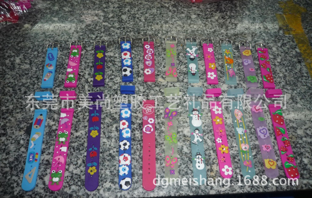 pvc軟膠手錶帶 塑膠手錶帶 專業定做