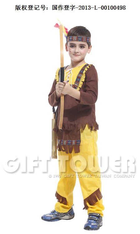 Hwanyou, costume, masquerade ball hero performance costume,B-0011, a domineering Indian warrior detail image 1