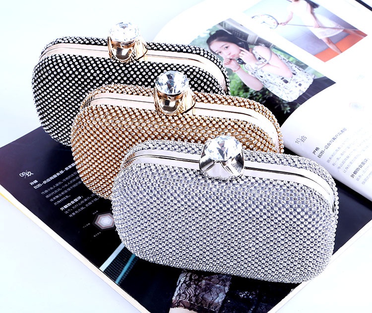 New Banquet Evening Bag Handmade Diamond Clutch Wholesale display picture 7