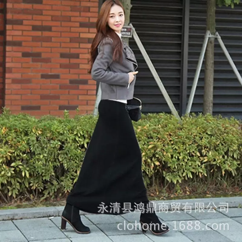 200斤300斤大码女装 加厚半身裙 秋冬高腰半身长裙女大码显瘦