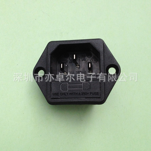 台湾荣丰RONGFENG插座带保险RF-2004-C-4.8有UL，CSA，VDE认证