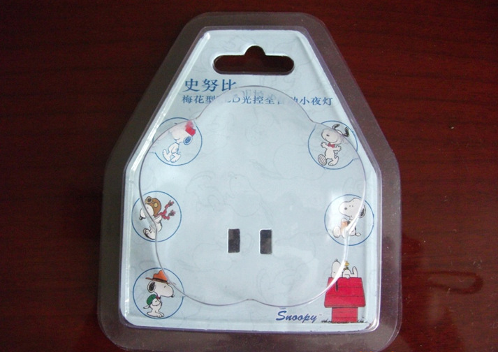 吸塑厂家：饰品小夜灯包装　PET吸塑包装　对折吸塑盒 塑料盒