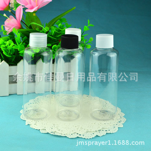 厂家直销120ml圆肩瓶 透明PET塑料圆瓶喷雾瓶压泵瓶乳液瓶