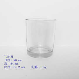 出口热销7×8.4欧式玻璃蜡烛杯 电镀玻璃烛台（常年现货）