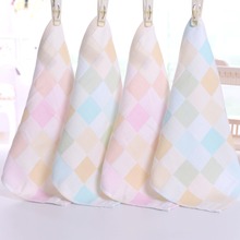 方巾厂家幼儿棉质儿童毛巾纱布批发幼儿园可纯棉小方格子方巾面巾