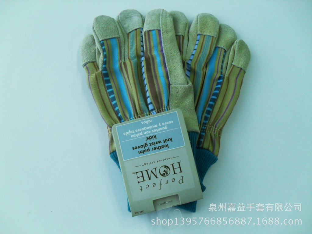 土黄牛二层皮童装花园手套