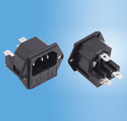 SS-8B-S品字型带固定件插座 AC插座 三孔插座