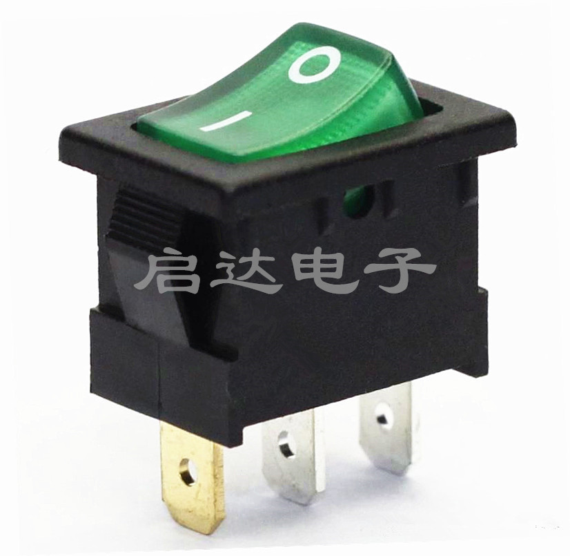 供应 15*21  3脚带灯船型开关 KCD1-102N