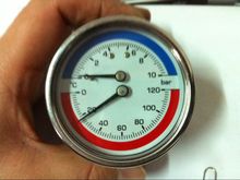 厂家地暖分水器y60温度压力一体表 多功能球阀 打压表 地热压力表
