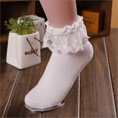 Spring and Autumn New Solid Color Women's Socks Spring Japanese Lace Socks Socks Cotton Manufacturer Wholesale
