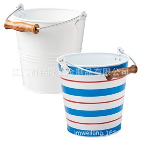 欧洲彩纹铁皮桶 铁皮花桶 玩具桶 铁皮桶 百搭糖果色花边铁桶