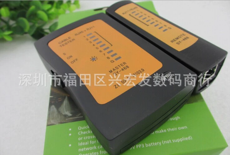 Производители поставляют черный тестер сети/тестер телефонной линии с кожаным чехлом