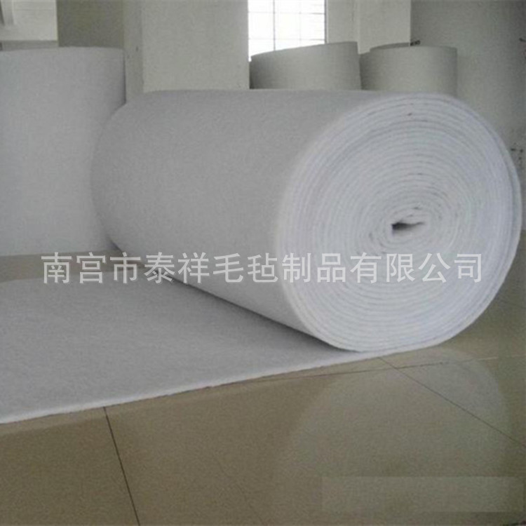 白色无纺布纤维毡 白色化纤毛毡 厚度可制作