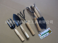 供应木柄园林工具套装CT-632BCG家庭园林铲 耙套装 三件套